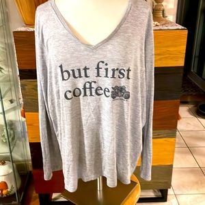 Size 2XL gray long sleeved graphic shirt